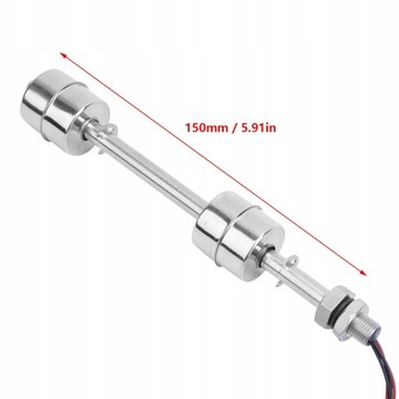 Czujnik poziomu cieczy wody pływakowy 150mm ( podwójny ) / 125 C
