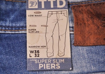 TOM TAILOR spodnie SLIM jeans PIERS _ W36 L32