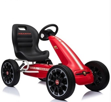 WIELKI GOKART ABARTH 3-8LAT NA PEDAŁY PIANKOWE KOŁA EVA LICENCJA