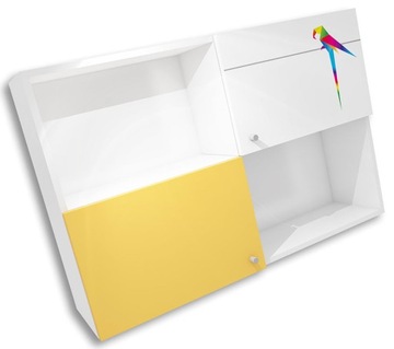 SZAFKA WISZĄCA DZIECIĘCA ŚCIENNA OTWARTA ZAMKNIĘTA