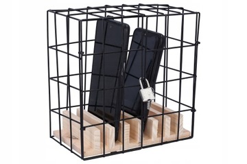 ПОДСТАВКА ДЛЯ ТЕЛЕФОНА металлическая черная клетка, ограничение использования в тюрьме