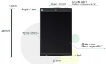ГРАФИЧЕСКИЙ ЖК-ПЛАНШЕТ XXXL, ДОСКА ДЛЯ ЧЕРТЕЖА А4 + 12-ДЮЙМОВЫЙ СТИЛУС