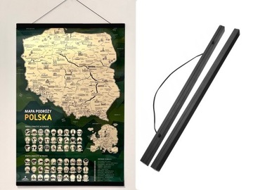 Скретч-карта ПОЛЬША + ЕВРОПА с принадлежностями Скретч-карта Польша 60х40см для путешествий