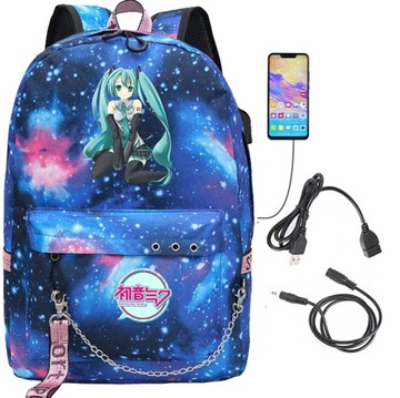 ШКОЛЬНЫЙ РЮКЗАК HATSUNE MIKU БОЛЬШОЙ А4 USB-УЗОРЫ