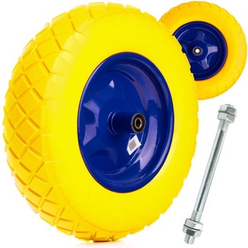 KOŁO KÓŁKO DO TACZKI TACZEK PEŁNE 4.00-8 400-8 400x8 BEZDĘTKOWE PEŁNE + OŚ