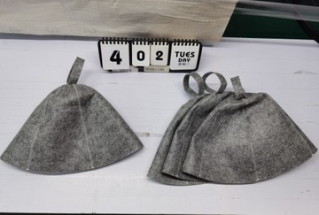 ШАПКА-колокольчик из фетра, ЗАЩИТНАЯ ДЛЯ САУНЫ, СЕРАЯ ШАПКА-колокольчик, 4шт.