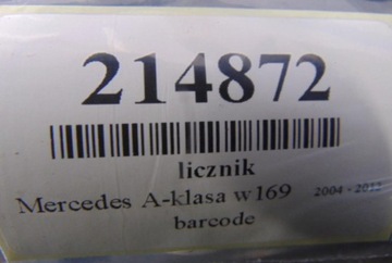 MERCEDES A TŘÍDA W169 2.0CDI PŘÍSTROJOVÁ DESKA PRŮBĚH NE ZNANY
