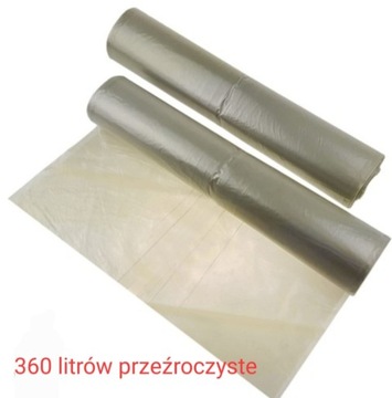 Worki 360L BUDOWLANE NA STYROPIAN BEZBARWNE SŁOMKOWE