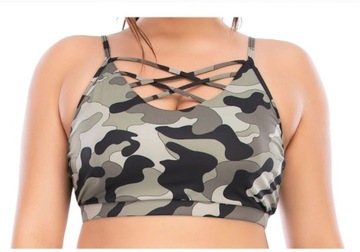 KOMPLET TOP SPODNIE LEGGINSY NA SIŁOWNIE PLUS SIZE