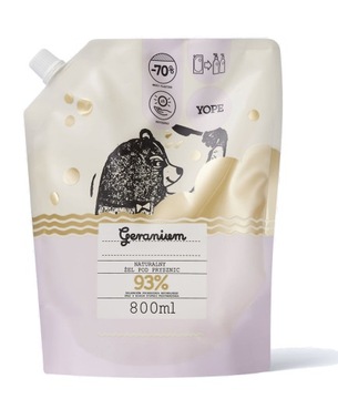 YOPE GERANIUM REGENERUJĄCY ŻEL POD PRYSZNIC 800m