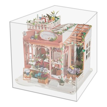mini domek dla lalek mini miniaturowy z okładką