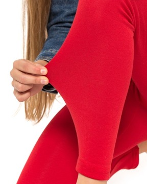 УТЕПЛЕННЫЕ ЛЕГИНГИ ДЛЯ ДЕВОЧЕК, КРАСНЫЕ 128