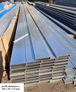 profil 100X20x1,5 aluminiowy deska rura prostokąt