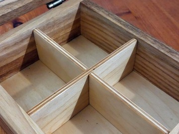 Коробка коробка для 4 часов деревянной кожи, сделанной вручную