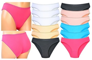 Kropki Majtki Bambusowe Figi Damskie XL/XXL 12szt