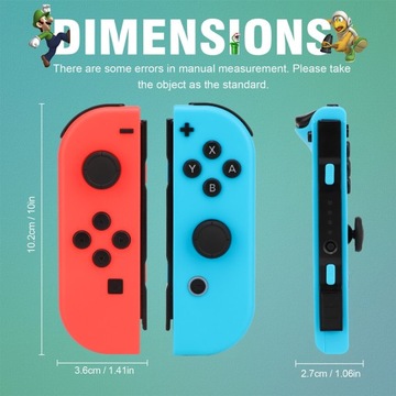 Набор из 2 шт. для беспроводного игрового контроллера Joy-con для Nintendo Switch