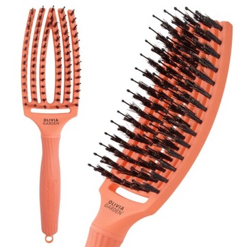 Szczotka do włosów OLIVIA GARDEN finger brush M medium CORAL