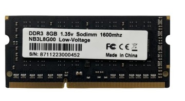 RAM память 8 ГБ PC3L DDR3L SO-DIMM 12800S 1600 МГц