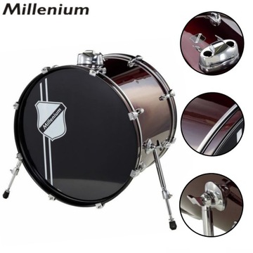 22x16 Focus Bass Drum Red bęben basowy Millenium