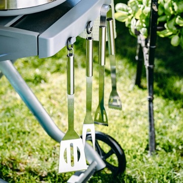 Набор аксессуаров для барбекю, столовые приборы, чемодан, стальные принадлежности для барбекю