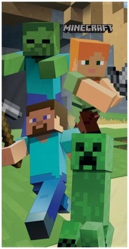 Ręcznik plażowy Minecraft - Alex i Steve