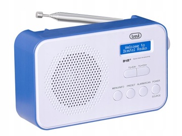 MAŁE RADIO PRZENOŚNE DAB+ AKUMULATOR FM BUDZIK