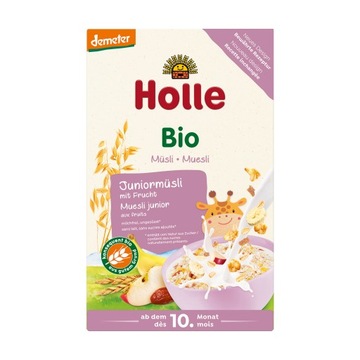 HOLLE JUNIOR МЮСЛИ МУЛЬТИЗЕРНОВЫЕ С ФРУКТАМИ 10М+