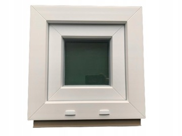 Окно ПВХ белое, откидное, 50х40 см, новое, 500х400, откидывающееся сверху