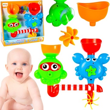 ИГРУШКА ФОНТАН ДЛЯ ВОДНОЙ ВАННЫ осьминог и краб
