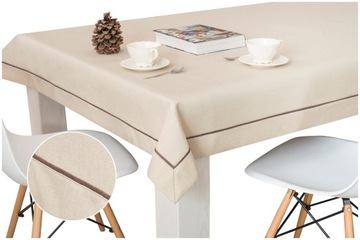 Gładki elegancki OBRUS jasny beż piaskowy 80x140