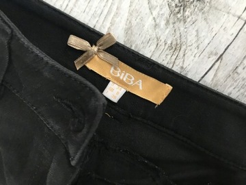 BIBA BY escada czarne jeans slim spodnie 34 xs