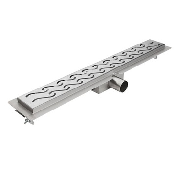 ODWODNIENIE ODPŁYW LINIOWY NISKI POD PŁYTKI 60cm SLIM WZÓR FALA