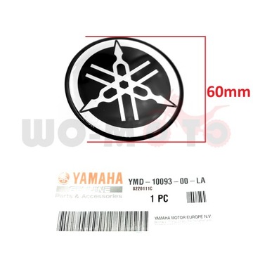 ZNACZEK NAKLEJKA ŻELOWA EMBLEMAT 60mm YAMAHA LOGO