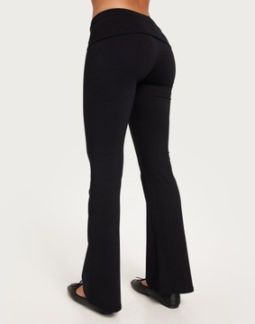 Gina Tricot bao casual spodnie czarne dzwony M NG5