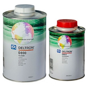 Lakier bezbarwny PPG D800 1L + utw