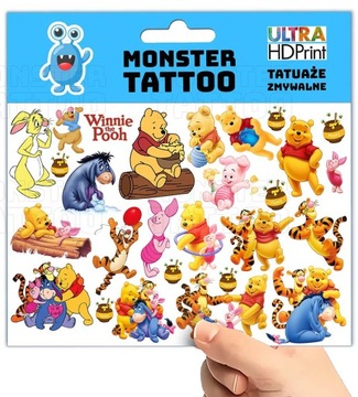 МОЮЩИЕСЯ ВРЕМЕННЫЕ ТАТУ ДЛЯ ДЕТЕЙ ВИННИ-ПУХ ОРИГИНАЛЬНЫЕ ДИЗАЙНЫ