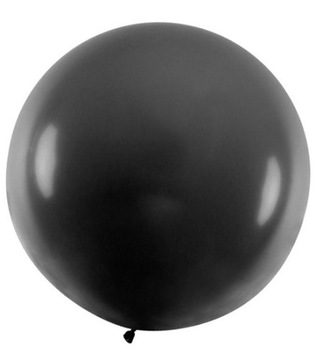 Balony czarne okrągłe metaliczne Duże kula 5 szt.
