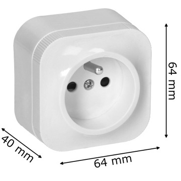 Розетка одинарная ToDo 2P+Z IP20, белая