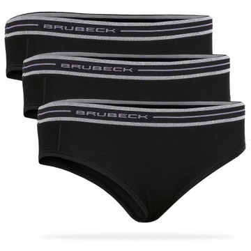Термоактивное женское нижнее белье BRUBECK Active бесшовные трусики - 3 ПАКЕТА - XL