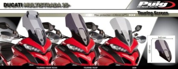 PUIG 7623W прозрачное туристическое стекло Multistrada 1200