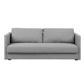 SOFA KANAPA ROZKŁADANA 220 X 102 CM SKÓRA SZTUCZNA JASNOSZARA EKSJO