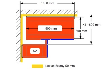 Szafka kuchenna ORLANDO 105 ND 1F BB