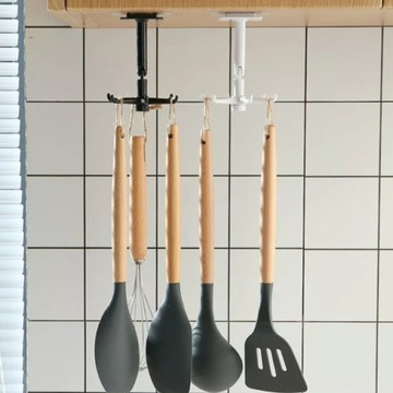 WIESZAK SAMOPRZYLEPNY HACZYK OBROTOWY UCHWYT NA PRZYBORY ORGANIZER 360°