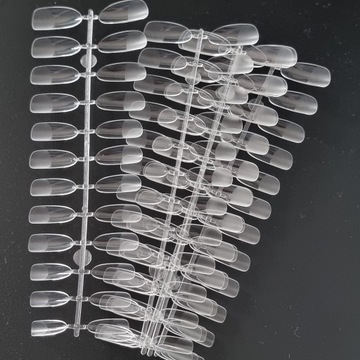 ГИБКИЕ ПРОЗРАЧНЫЕ НАСАДКИ 120ШТ, ОВАЛ + КЛЕЙ