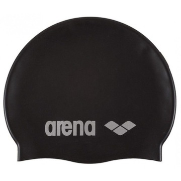 Силиконовая шапочка для взрослых для бассейна Arena Classic Black