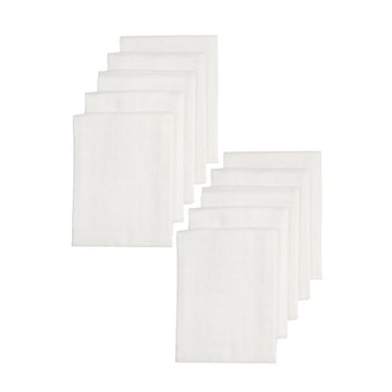 Meyco Baby Jednokolorowy ręczniki hydrofilowe - 10-pack - biologiczny - whi