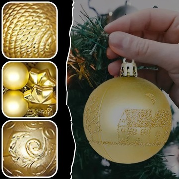 НАБОР РОЖДЕСТВЕНСКИХ ШАРОВ ДЛЯ ЕЛКИ XXL 44 шт.