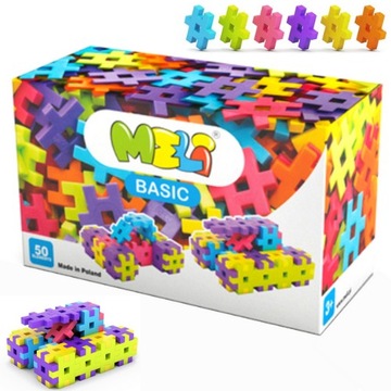 Klocki Meli Basic 50 e. Kreatywne dla Najmłodszych