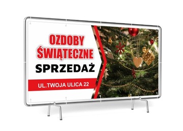 BANER REKLAMOWY 1x2m SPRZEDAŻ OZDÓB ŚWIĄTECZNYCH OZDORBY ŚWIĄTECZNE 510g
