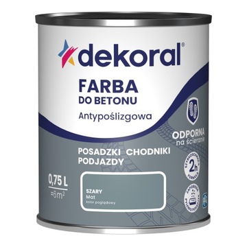 Dekoral Antypoślizgowa Farba do betonu szary 0,75l